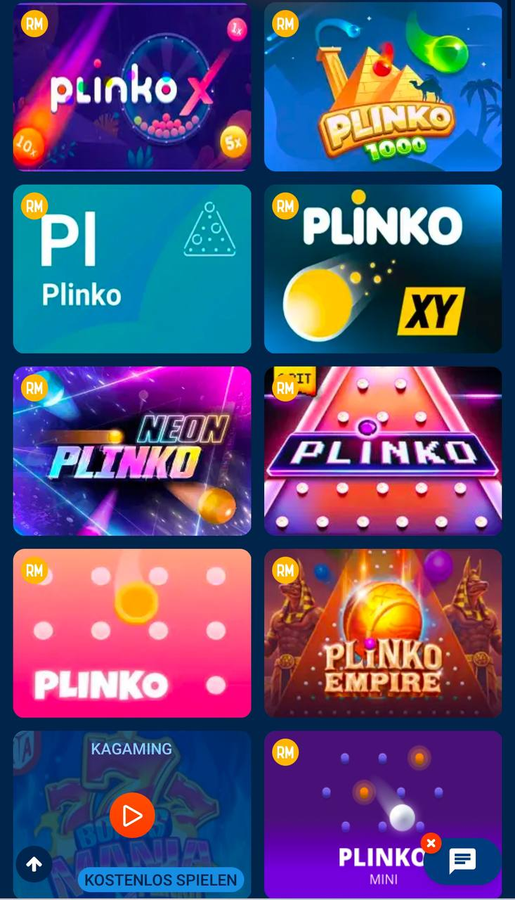 Vielfalt der Plinko-Versionen in der App